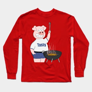 Cute Crazy Piggy Long Sleeve T-Shirt